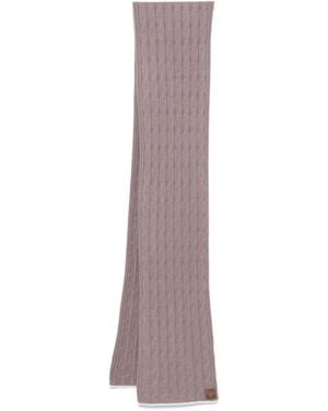 Eleventy Schal Mit Zopfmuster - Lila