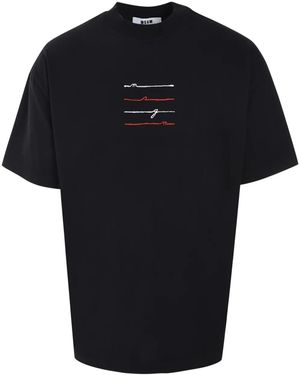 MSGM T-Shirt Con Logo - Nero