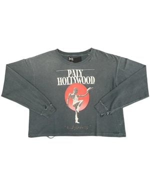 PALY Myra Distressed Graphic-Print T-Shirt - Gray