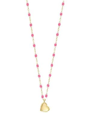 Gigi Clozeau Mini Gigi Heart Necklace - White