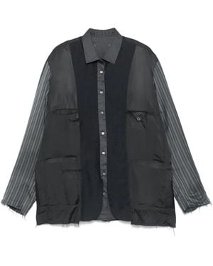 Maison Margiela Contrast-Sleeves Jacket - Gray