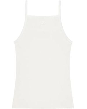 Courreges Tanktop Mit Logo - Weiß