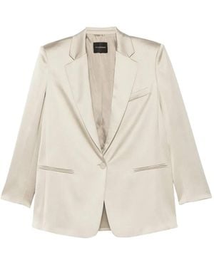 ANDAMANE Notched-lapel Single-breasted Blazer - ナチュラル