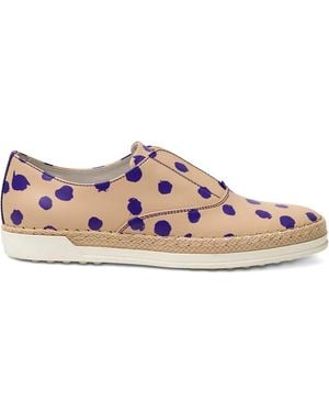 Tod's Francesina Polka-Dot Espadrilles - Pink
