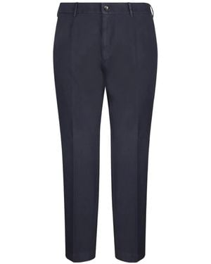 Dell'Oglio Pleated Straight-Leg Pants - Blue