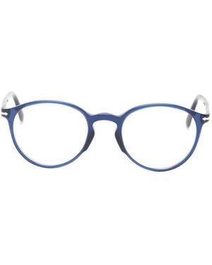 Persol Brille Mit Rundem Gestell - Blau