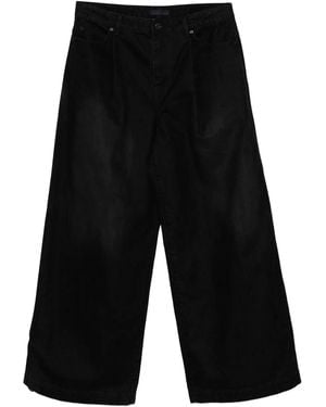Juun.J Pleated Cotton Trousers - Black