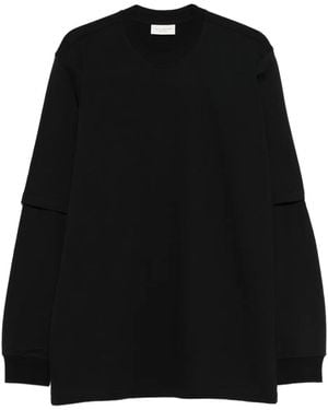 Yes London Sweat À Manches Superposées - Black