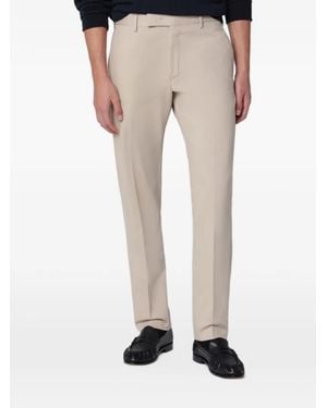 PT Torino Pressed-Crease Tailored Pants - Natural