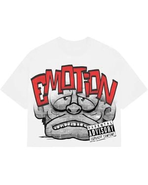 Mixed Emotions T-Shirt Crop À Imprimé Graphique - Red