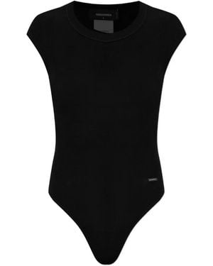 DSquared² Ribbed-Knit Bodysuit - Black
