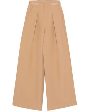 ERMANNO FIRENZE Broek Met Geplooid Detail - Naturel