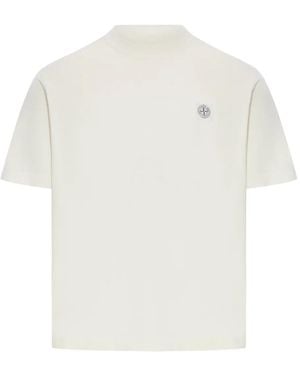 Stone Island T-Shirt Mit Kompass - Weiß