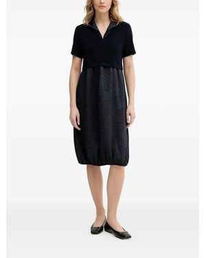 Joseph Ribkoff V-Neck Patterned Dress - Black