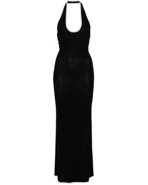AYA MUSE Gestricktes Maxikleid - Schwarz