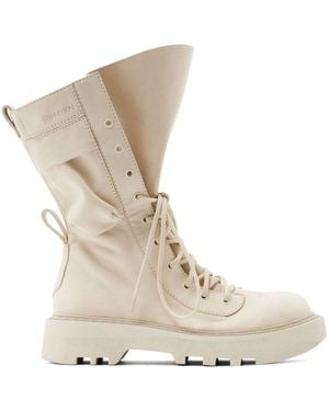 JW Anderson Combat Leather Boots - Natural