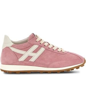 Hogan H699 Lace-Up Fastening Trainers - Pink