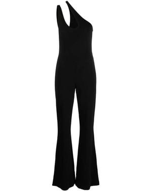 Pinko Cut-Out Flared-Leg Jumpsuit - Black