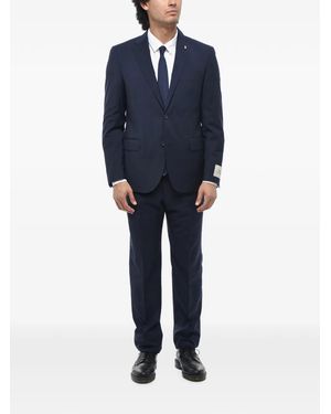 Corneliani Single-Breasted Virgin-Wool Suit - Blue