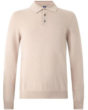 Fedeli Cashmere Polo Sweater - Natural