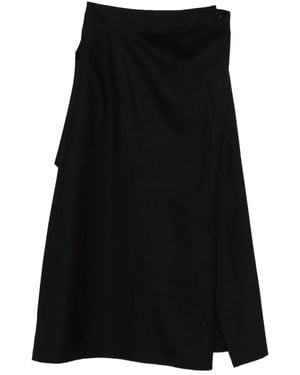 Issey Miyake Jupe Asymétrique À Taille Haute - Noir