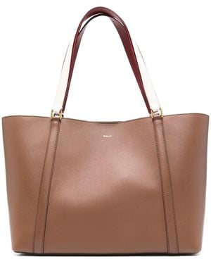 Bally Code レザー ハンドバッグ L - ブラウン
