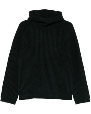 6397 Knitted Hoodie - Black