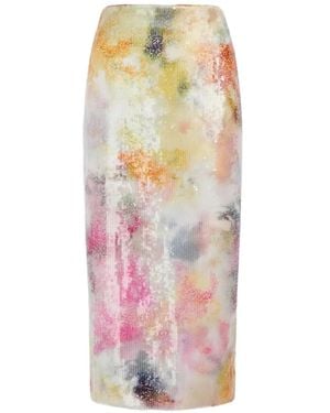 Aje. Sybilla Sequin-Embellished Midi Skirt - White