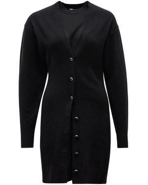 Rabanne Vestido corto con detalle de cadena - Negro