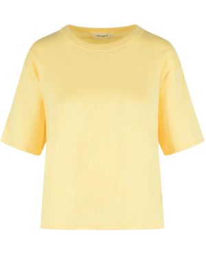 Lisa Yang Ribbed Dropped-Shoulder T-Shirt - Yellow