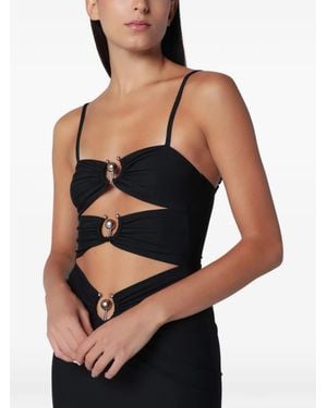 Christopher Esber Pierced Orbit Mini Dress - Black