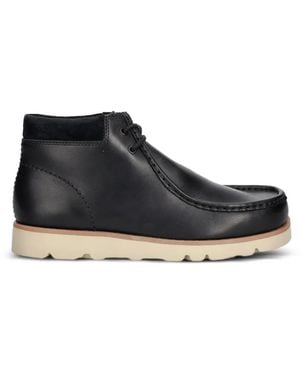 Clarks Leather Lace-Up Boots - Black