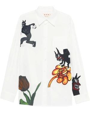 Marni グラフィック シャツ - ホワイト