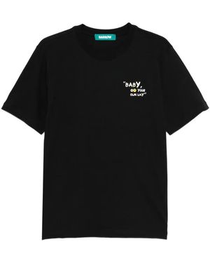 Barrow T-Shirt mit grafischem Print - Schwarz