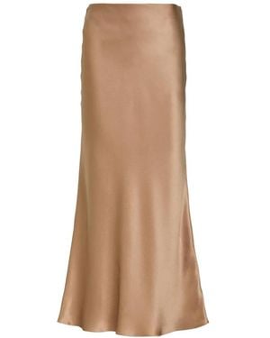 Gabriela Hearst Maxi Satin-Finish Skirt - Natural