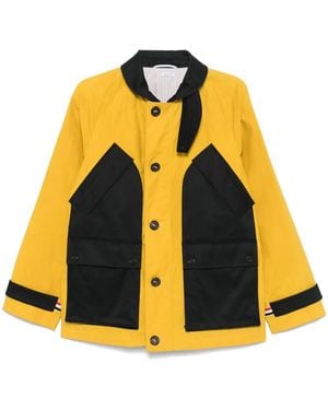 Thom Browne Shawl Collar Military Jacket - Yellow