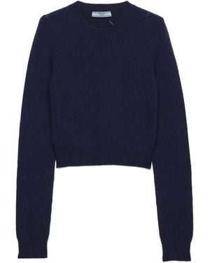 Prada Maglione Girocollo - Blu