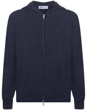 Galiana Felpa Con Cappuccio E Zip - Blu
