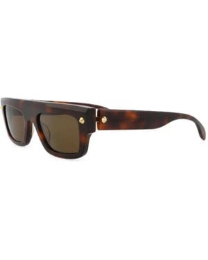 McQueen Tortoiseshell-Effect Square-Frame Sunglasses - Multicolor