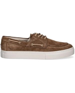 Vagabond Shoemakers Paul 2.0 Suede Lace-Up Boat Shoes - Brown