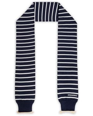 DSquared² Striped Scarf - Blue