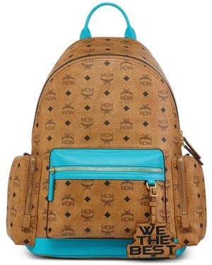MCM X We The Best Stark Sac À Dos Médium À Imprimé Visetos - Bleu