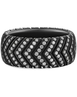 David Yurman Chevron Band Ring - Black