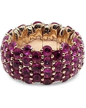 Andreoli Sapphire Stretch Ring - Pink