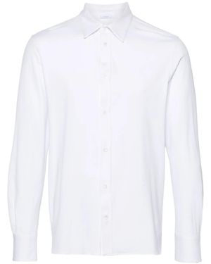 Malo Klassisches Jersey-Hemd - Weiß
