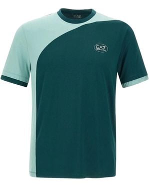 EA7 Colour-Block T-Shirt - Green