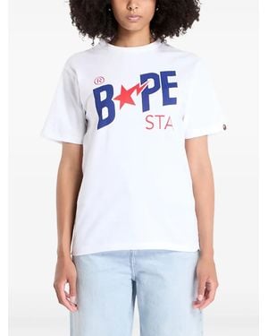 A Bathing Ape T-Shirt Bape Sta - Blanc