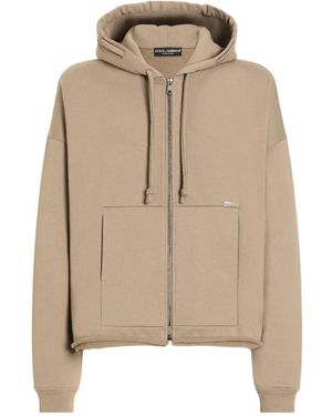 Dolce & Gabbana Zip-Up Hoodie - Natural
