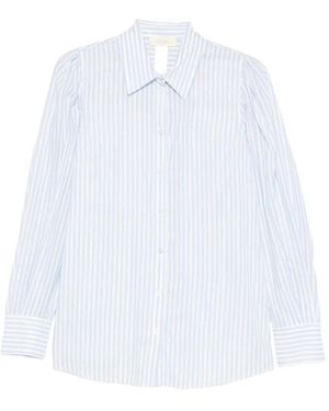 Twinset Striped Poplin Shirt - White