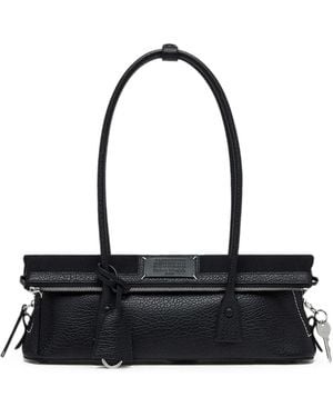 Maison Margiela 5Ac Logo-Patch Leather Shoulder Bag - Black